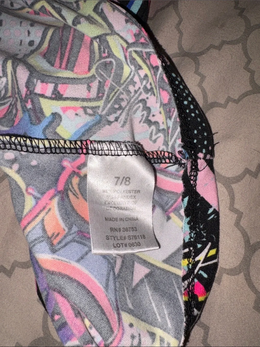dELiA*s Neon Graffiti Print Twirl Dress - Pink, Blue, Yellow, Black